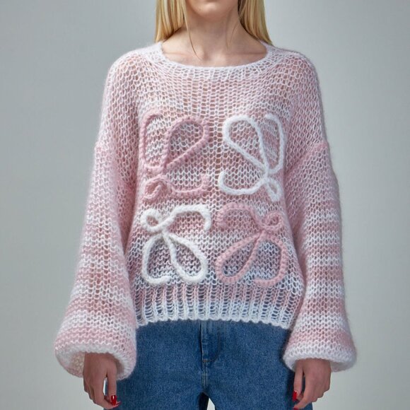 LOEWE Anagram striped mohair-blend sweater - Picture 2 of 13